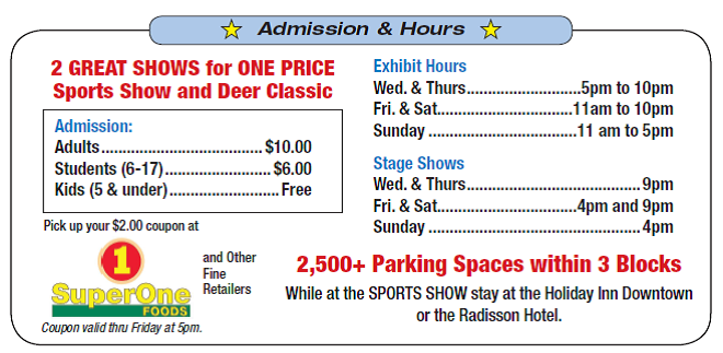 DDC Show Hours from DECC show ad